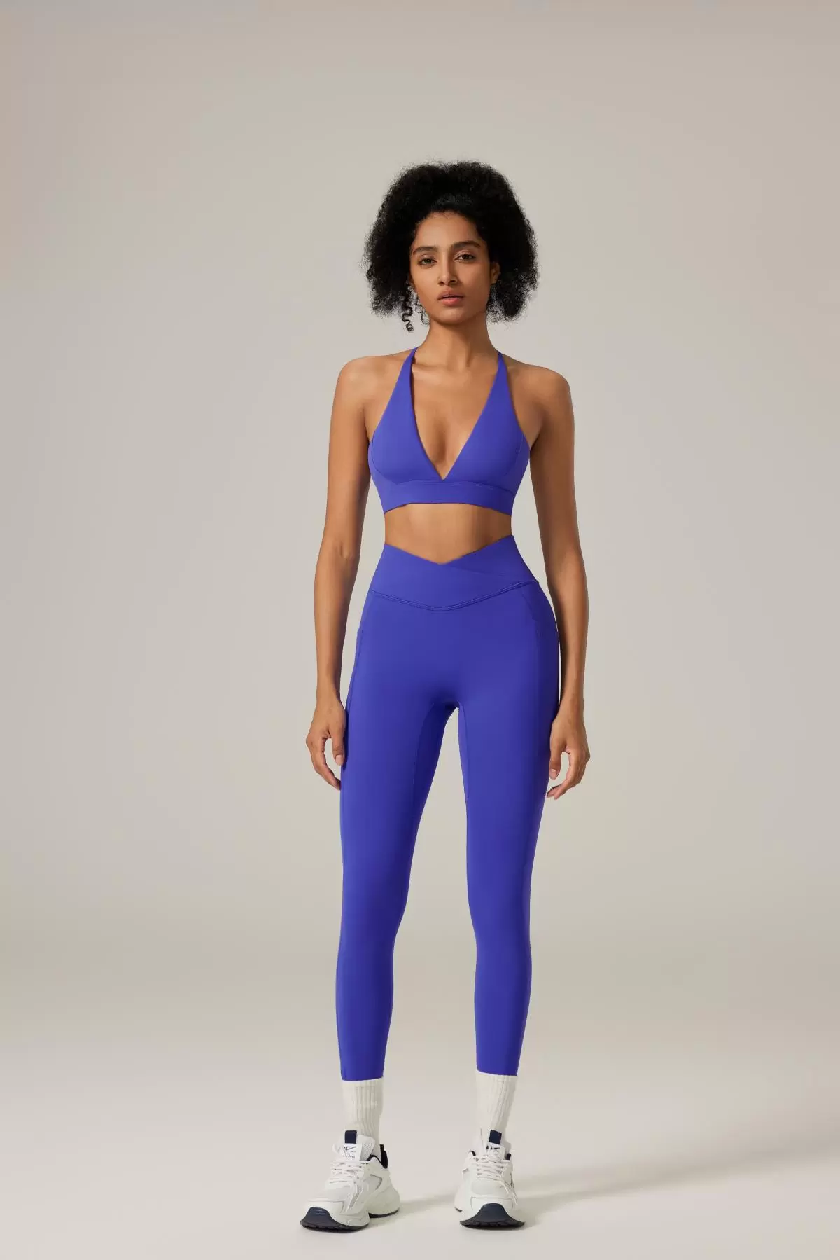 RXRXCOCO 2 Piece Workout Sets for Women Strappy Sports Bra Booty Leggings with Pockets Yoga Gym Outfits